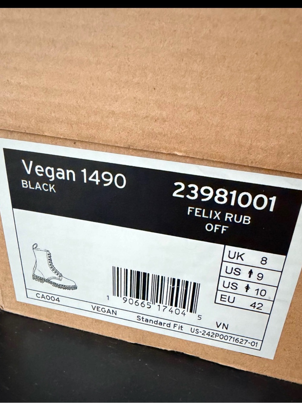 Dr. Martens Vegan 1490 Felix Mid Calf Boots – Men’s Size 9/Women’s Size 10 - Picture 10 of 10